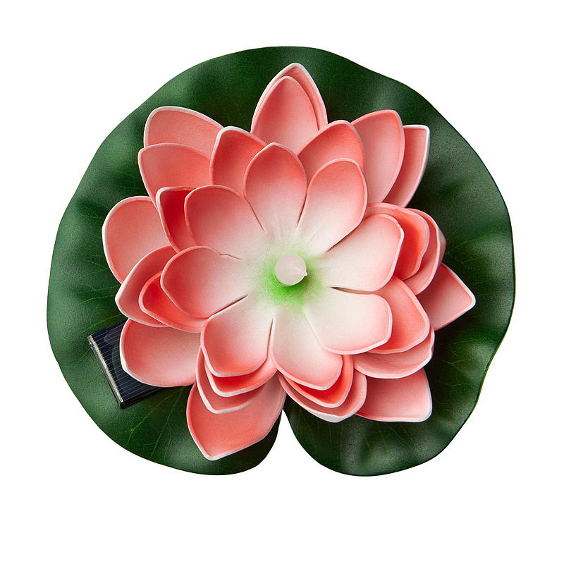 Home Lotus drijvende bloem 17 cm zonnecel wit