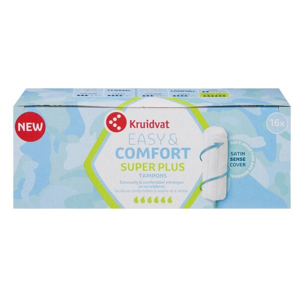 Kruidvat Easy & Comfort Super Plus tamponai<br>16 stukų