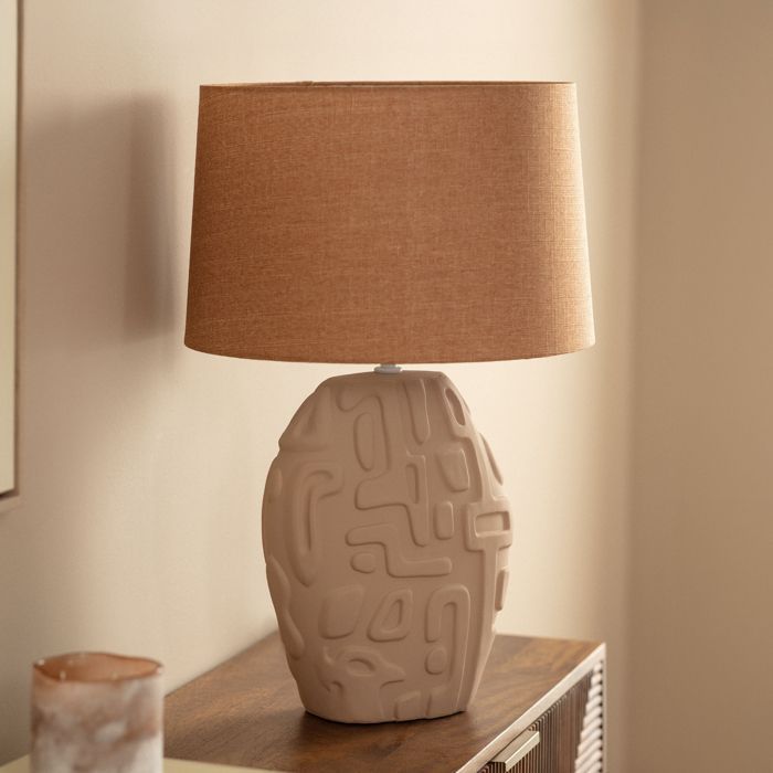 Surab Beige Keramische Tafellamp