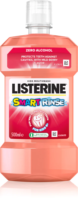 Listerine Smart Rinse Miedon Marjaisen Suuveden Lasten
