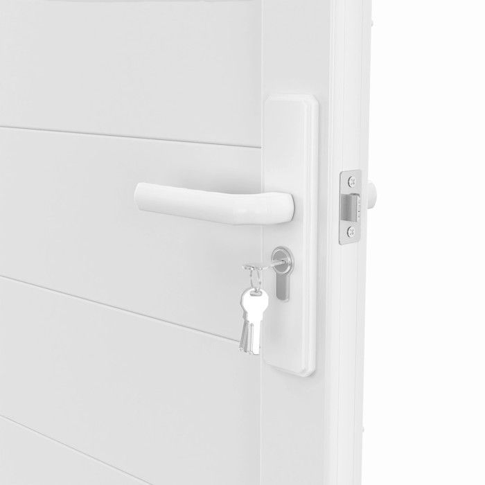 IDMARKET Portillon 100x160 cm en aluminium blanc