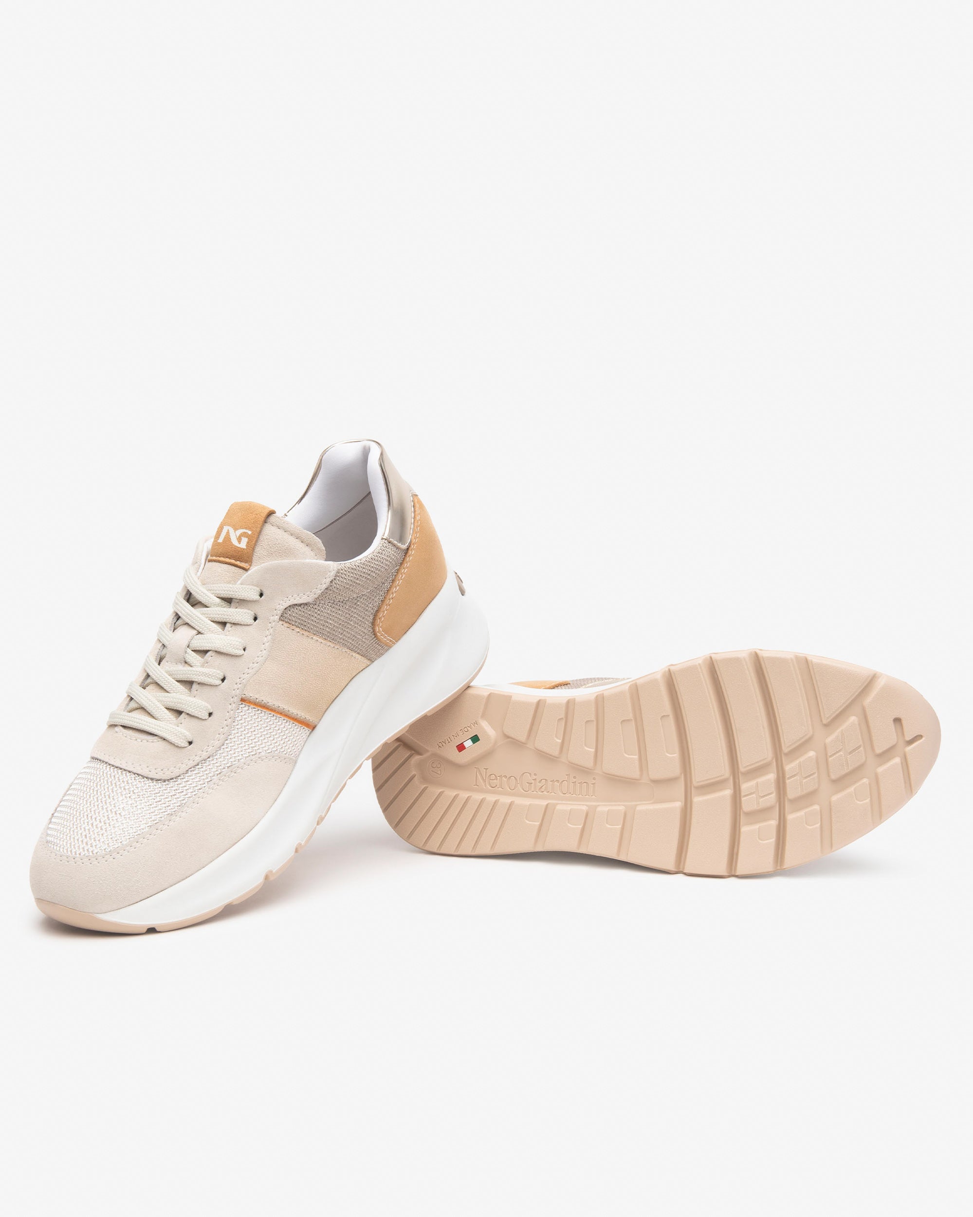 Damen-Sneaker aus Wildleder, Canvas und Funktionsmaterial