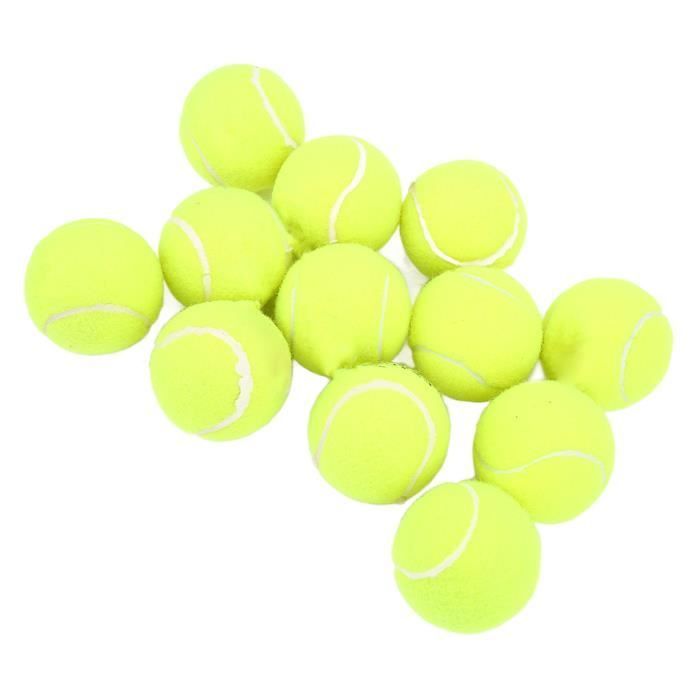 Fafeicy Balles d'entraînement de tennis 12 pièces balles de Tennis haute résilience en caoutchouc cachemire équipement