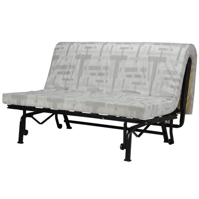 Divano letto JOÉ a 3 posti BZ - Tessuto blu navy - Stile contemporaneo - L 143 x P 97 cm
