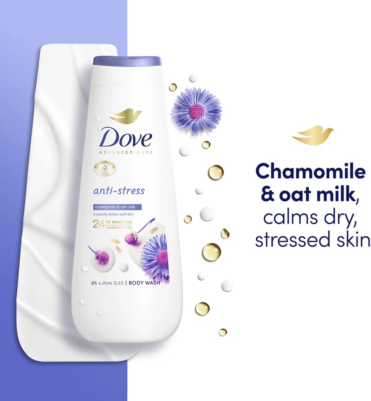 Dove Advanced Care Antistress хидратантни гел за туширање