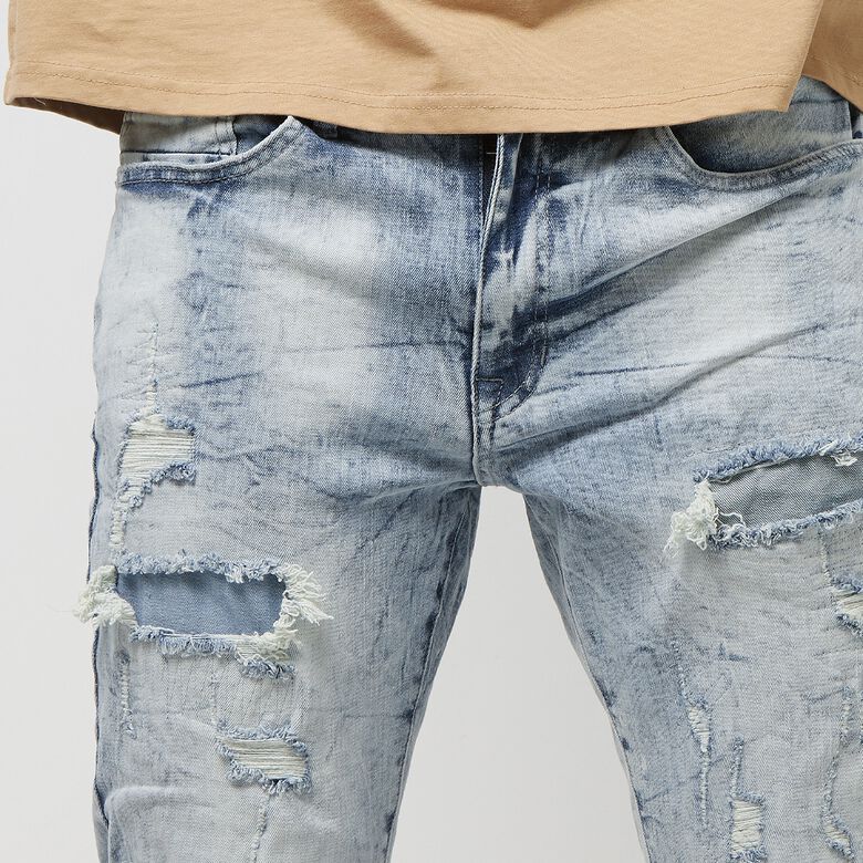 Bleach Washed Rip & Repaired Jean