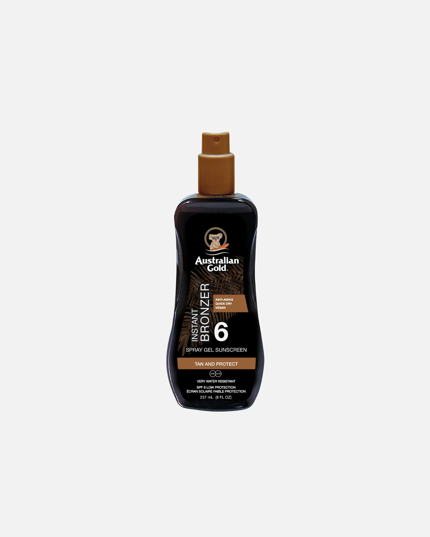 Australian Gold SPF 6 Spray Gel avec agent bronzant