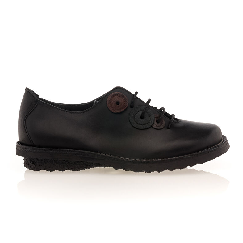 Schwarze Schnürschuhe für Damen / Derby-Schuhe
