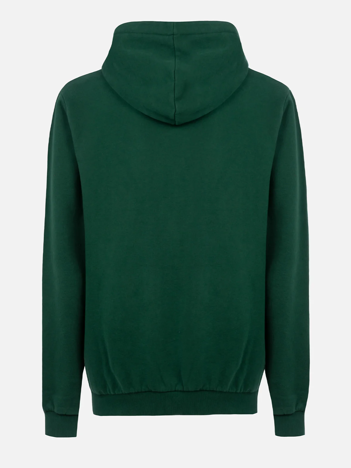 Engelse groene herenhoodie met rits en St. Barth-borduurwerk.