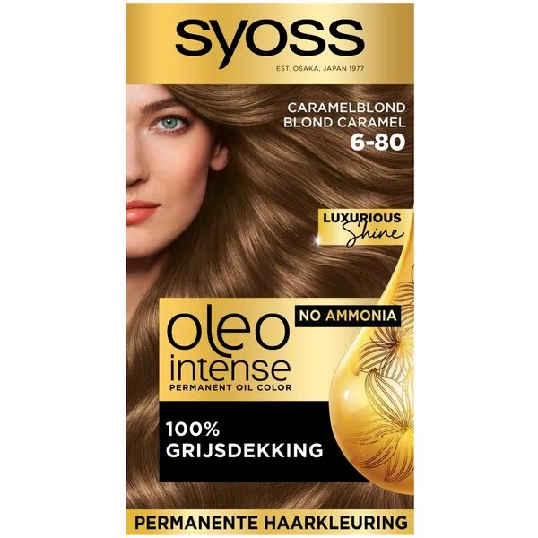 Syoss Oleo Intense 6-80 karameļu blonda matu krāsa