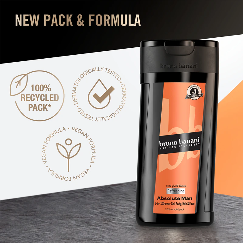 Bruno Banani Absolute Man Gel de Banho Refrescante 3 em 1
