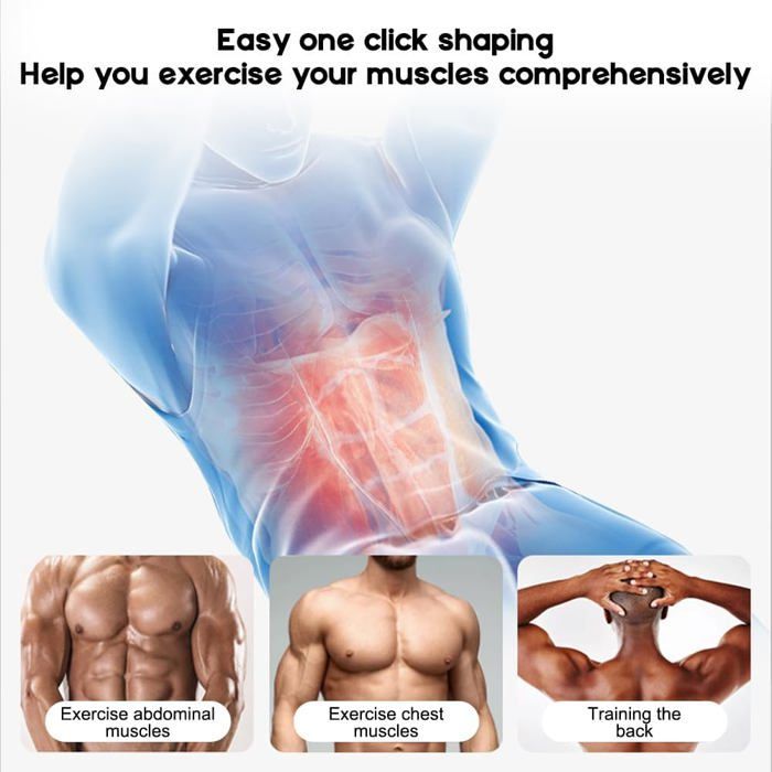 Ems Appareil De Musculation Pour Abdominaux,Pour La Maison,10 Modes Et 30 Intensités,Stimulateur Abdominal,Appareil De Sport À La