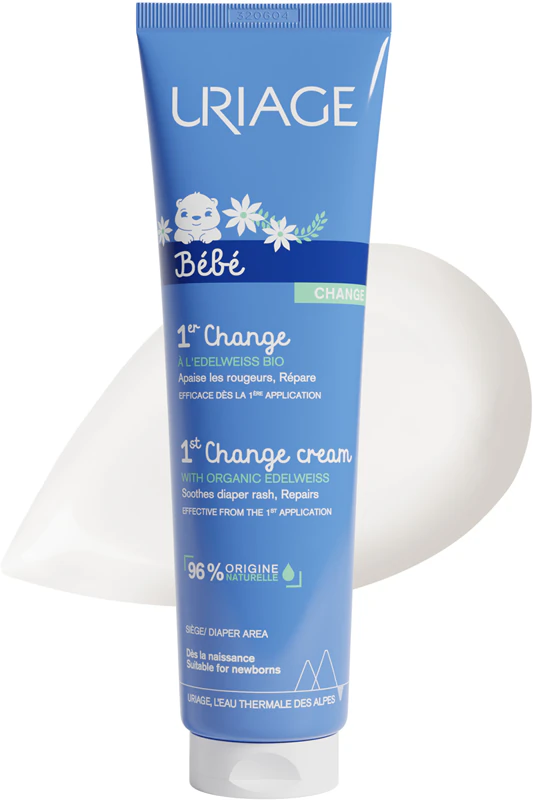 Uriage Bébé 1st Change Cream: creme hidratante e protetor contra assaduras.