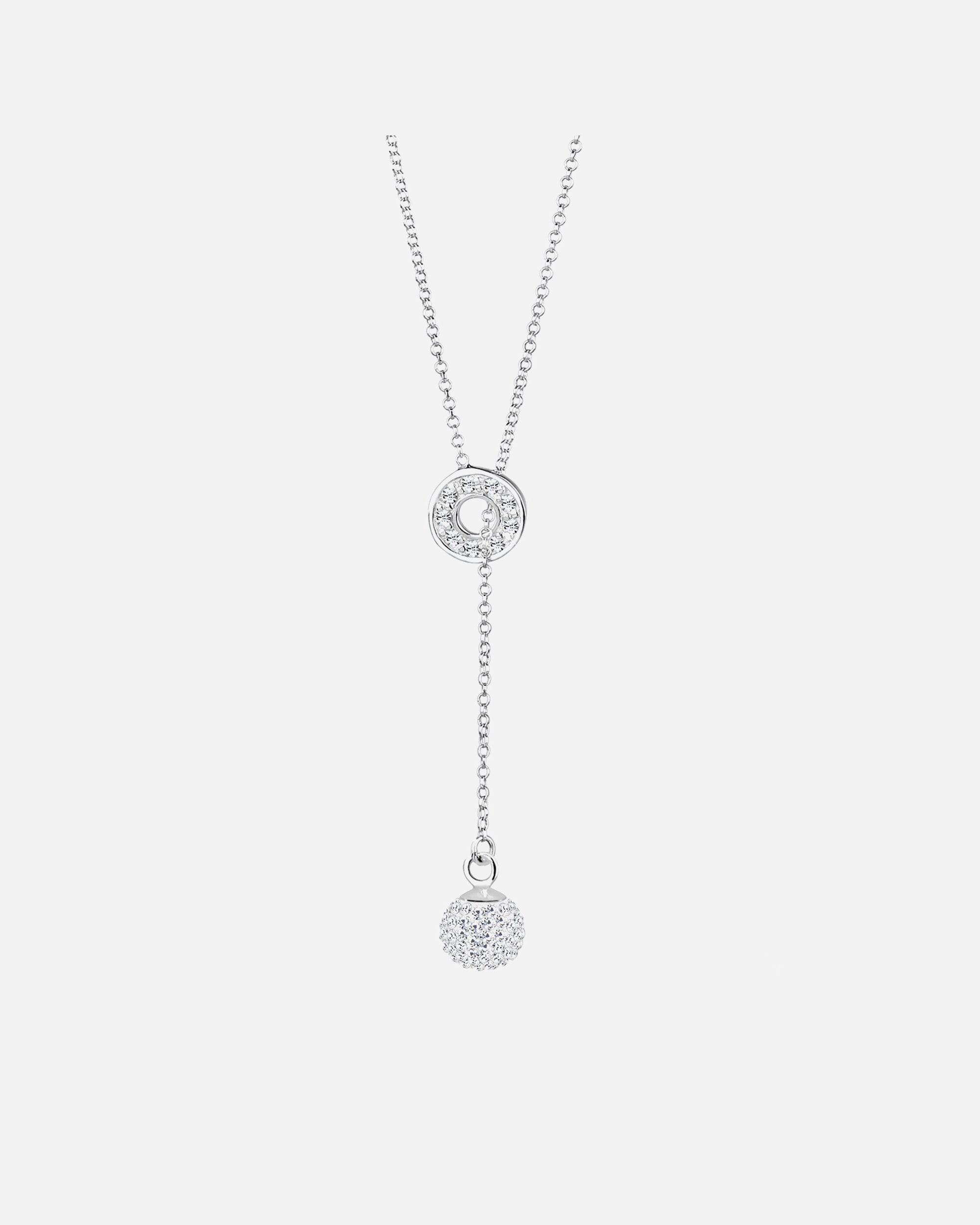 Elli Femmes chaîne en Y boule avec cristaux en argent sterling 925