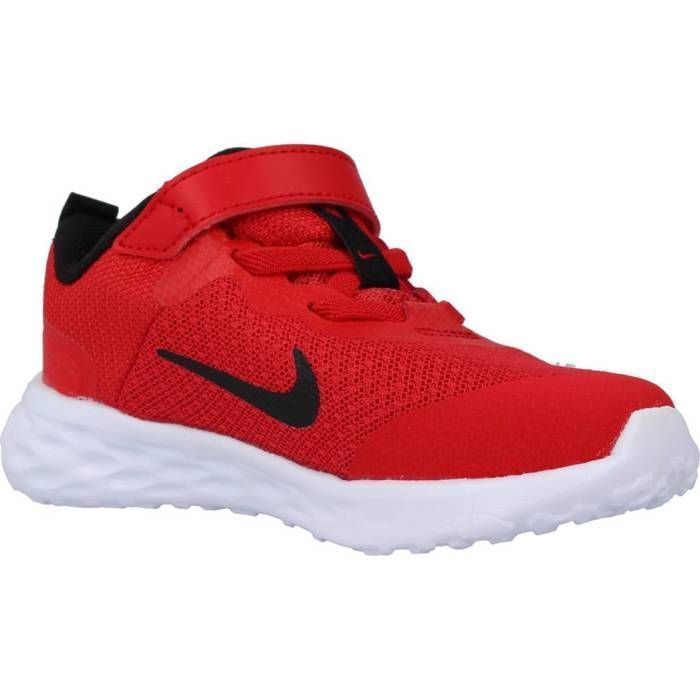 Zapatillas - NIKE - Revolution 6 - Rojas - Parte superior sintética - Unisex