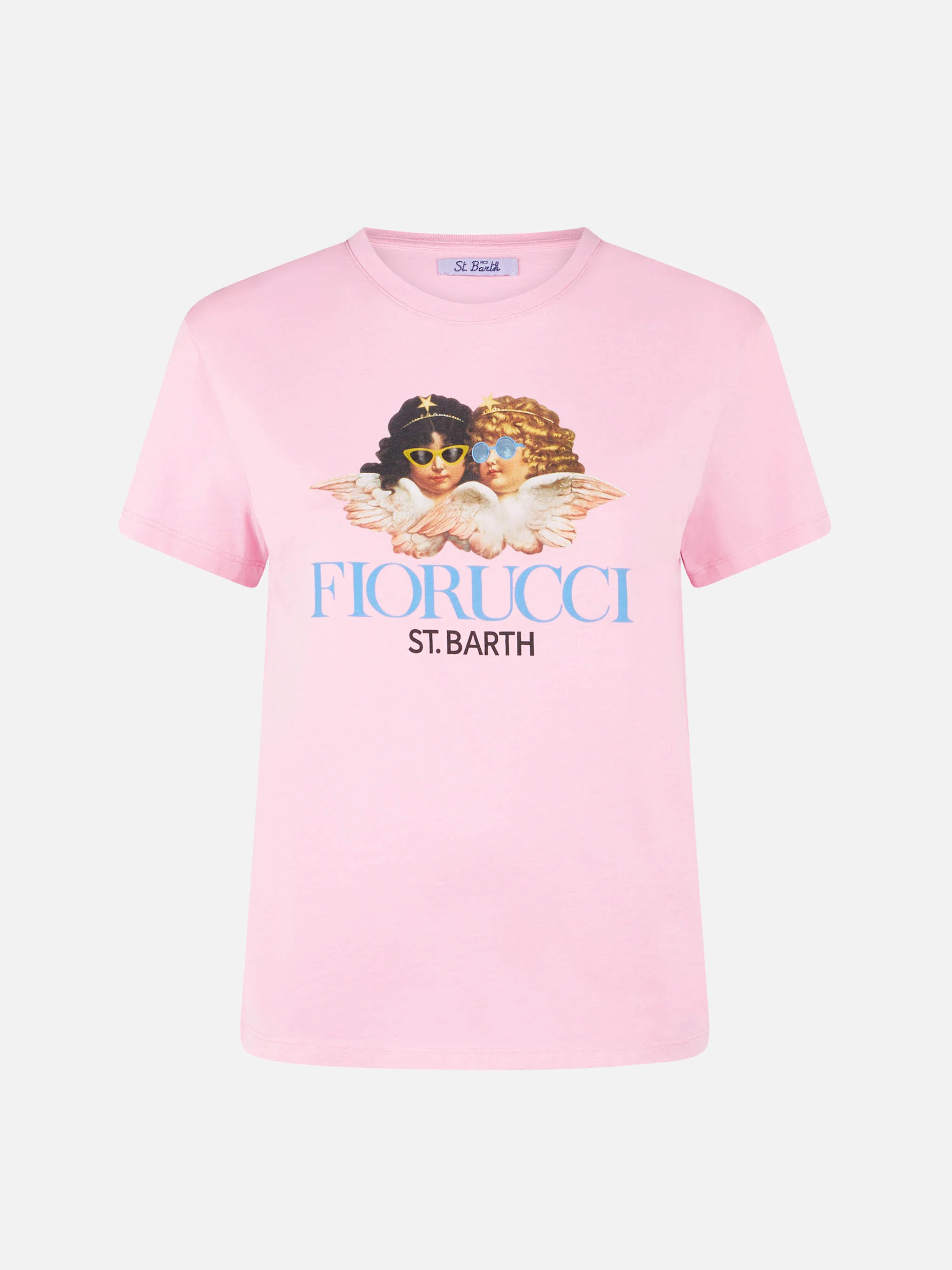 Elly katoenen jersey T-shirt met ronde hals voor meisjes met Fioru-print