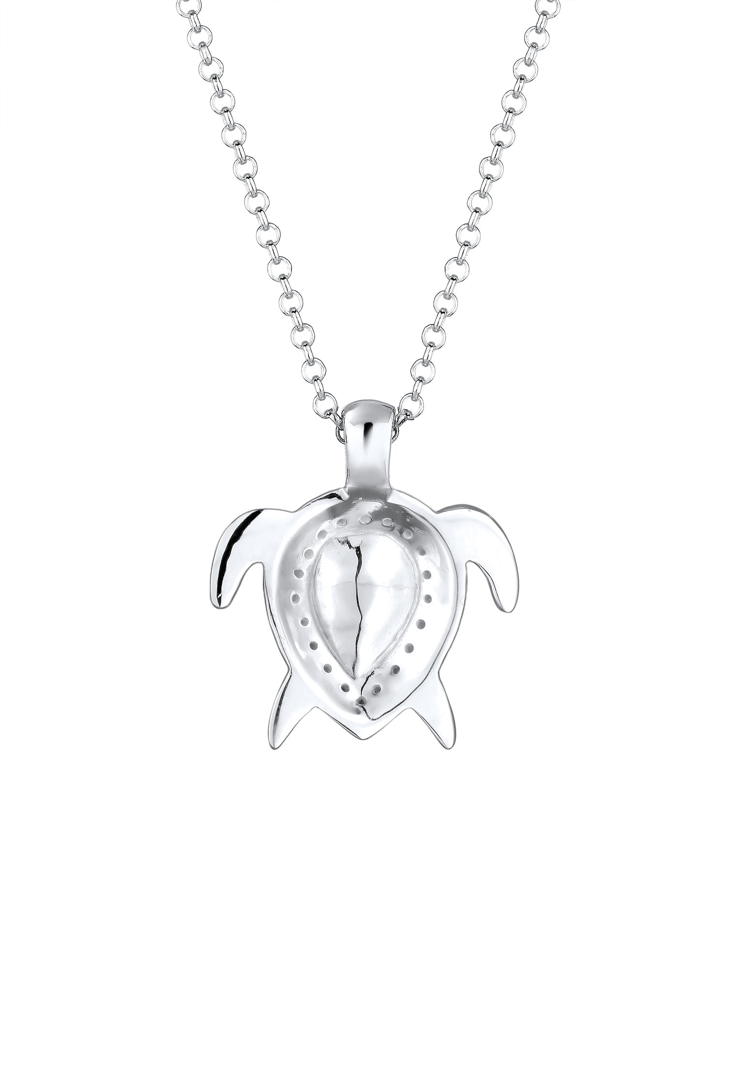 Elli Femmes Tortue Mer avec cristal en argent sterling 925