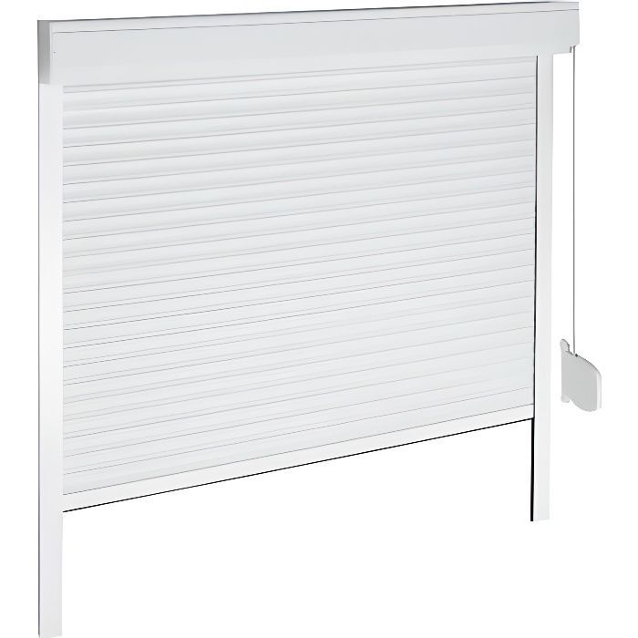 Manual PVC and aluminum roller shutter with motorizable strap, 102x100 cm