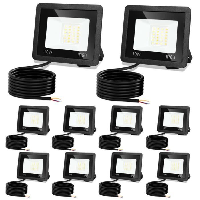 LED-Flutlicht - Hengda - 10W - IP66 wasserdicht - 3 Farben - 900 Lumen