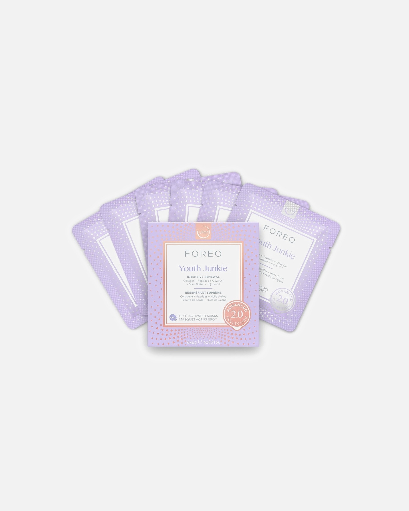 FOREO хидратантна маска UFO™ UFO маске Youth Junkie 2.0 - 6 пари