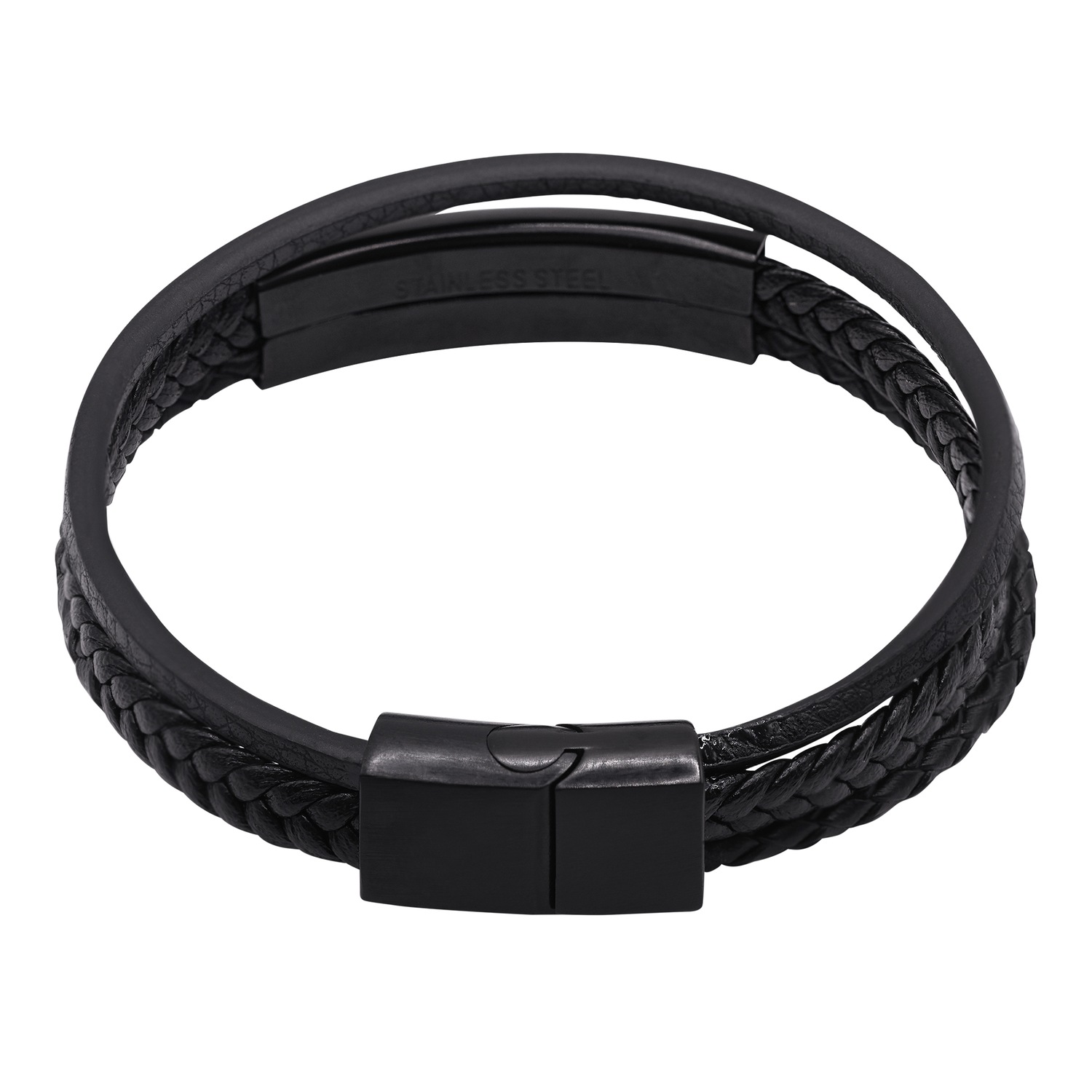 Heideman Bracelet en cuir Cosmo noir