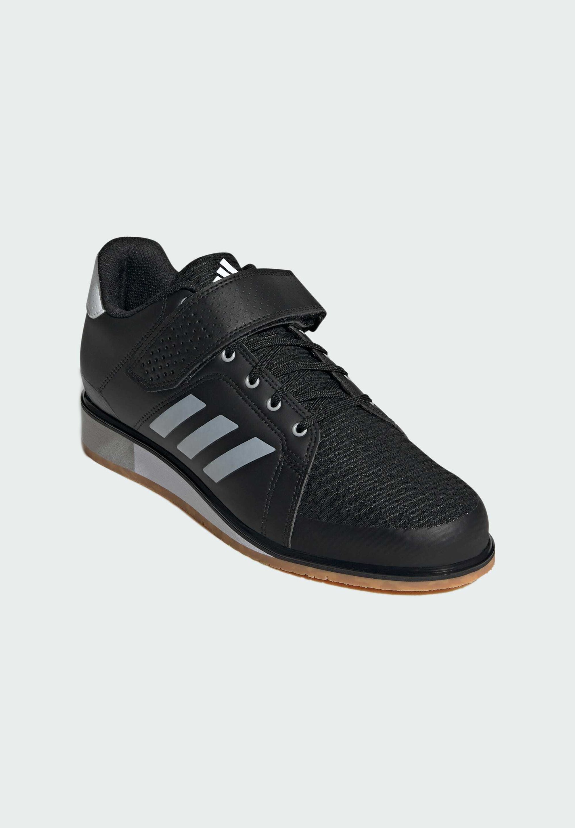 adidas Performance POWER PERFECT 3 HALTÉROPHILIE - Chaussures d'escalade - Noir métallisé gris anthracite
