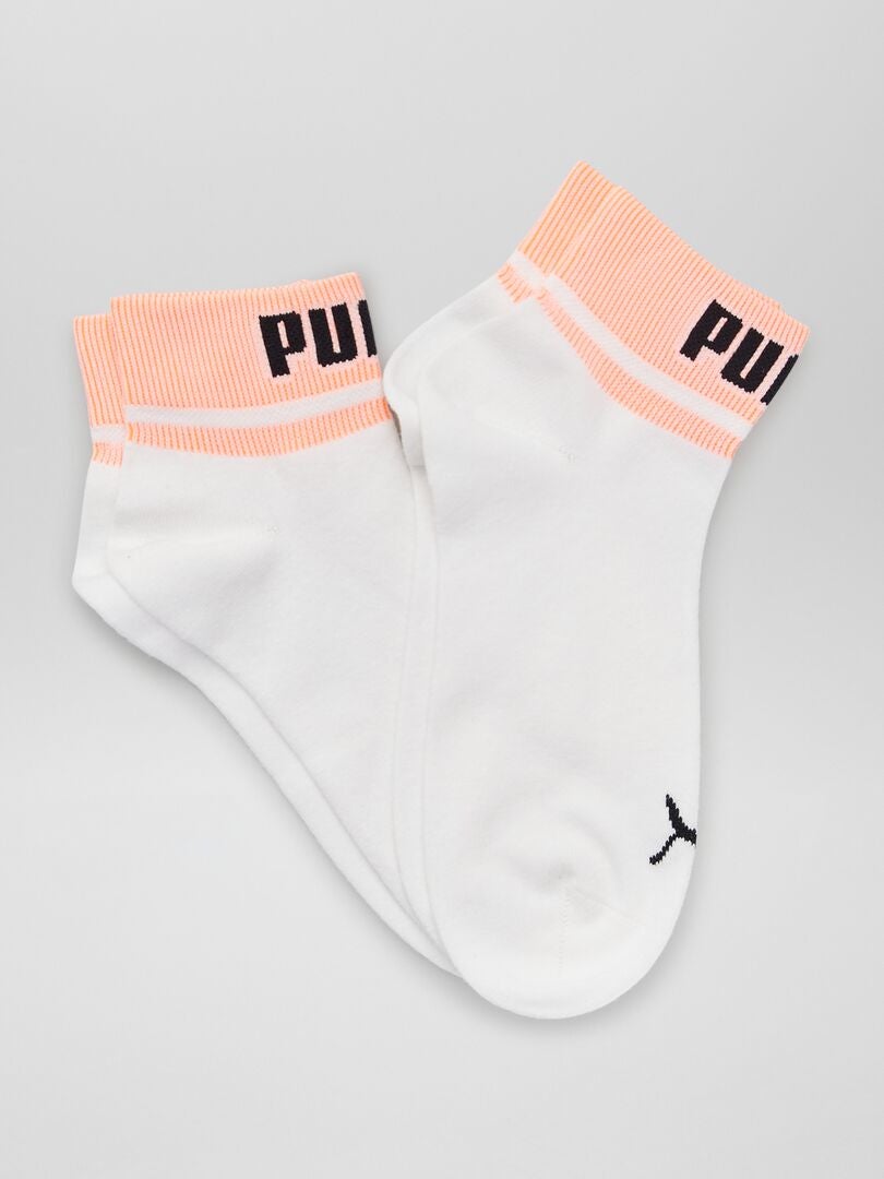 Meias Puma de cano médio - Conjunto de 2 - Bege