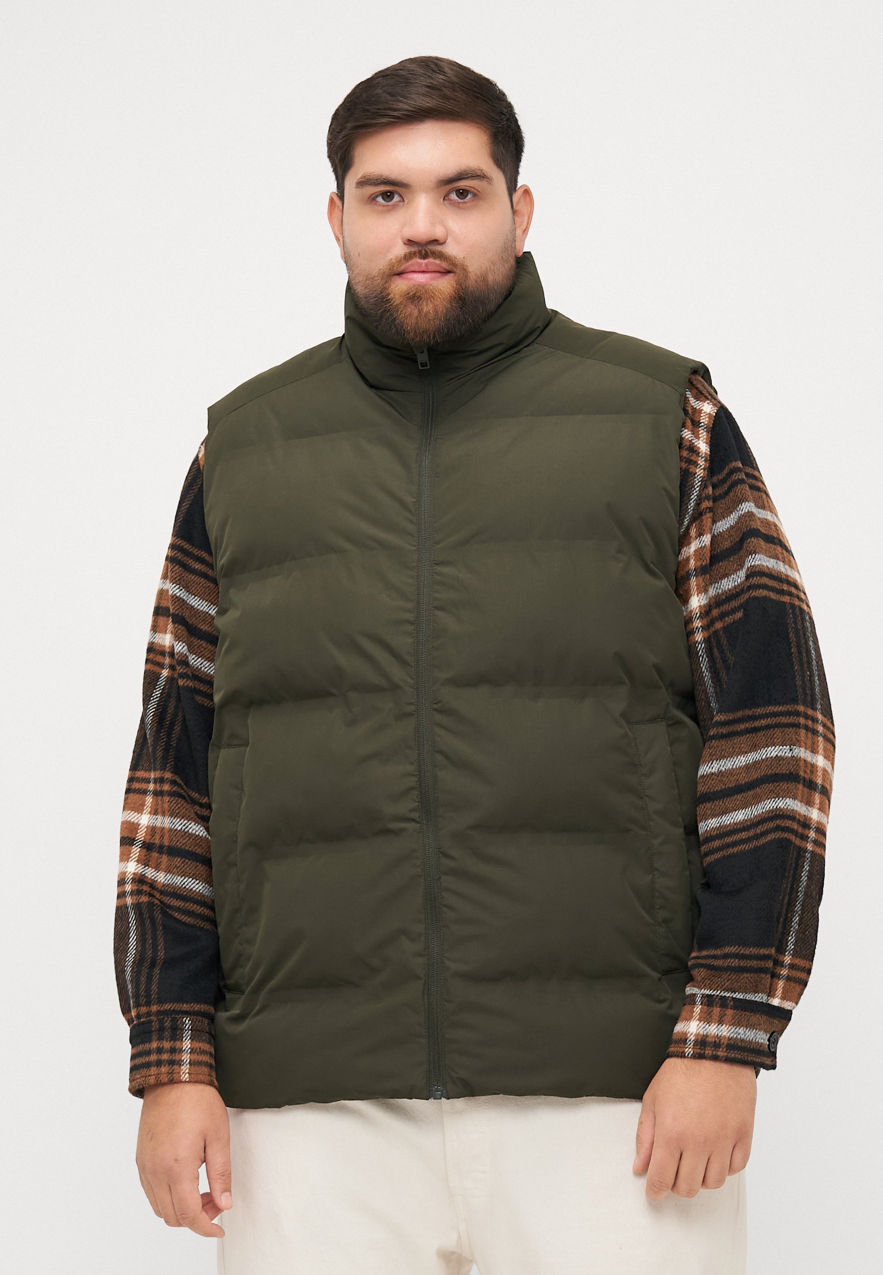 Jack & Jones JJESOHO BODYWARMER COLLAR - Waistcoat - rosin