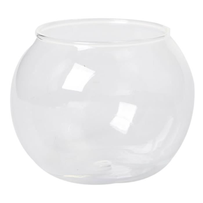 Aquarium,Bols en verre cristal Transparent rond Vase sphère claire réservoirs de poisson pots d'eau