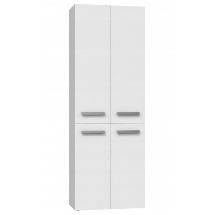 ELLOS - Armario de baño con dos cestas - Tiradores minimalistas - Dimensiones: 174x60x30 - Columna de almacenamiento