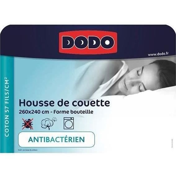 Funda nórdica DODO - 260x240 cm - Algodón - Antibacterial - Blanca