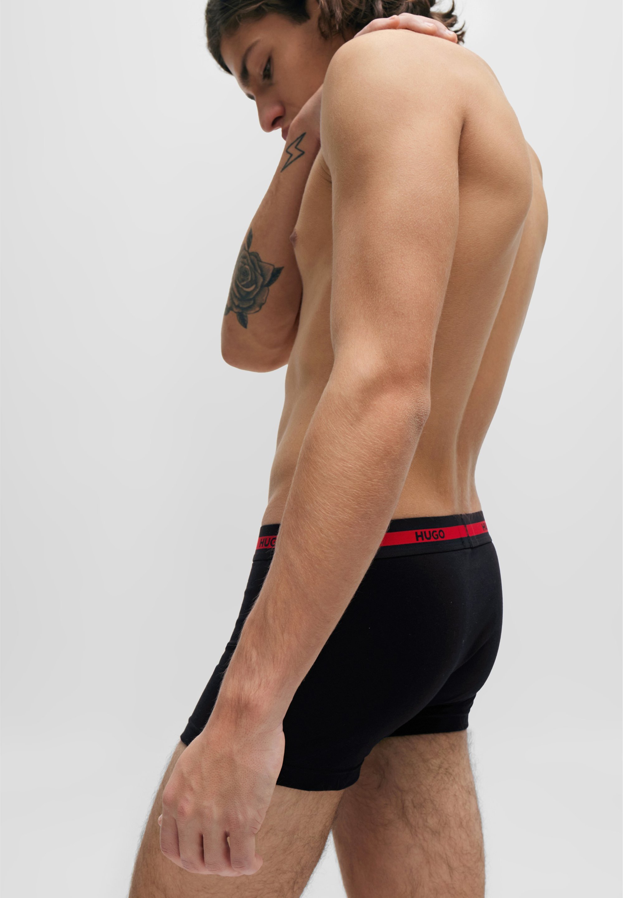 HUGO TRUNK 3 PACK - Trunks - black