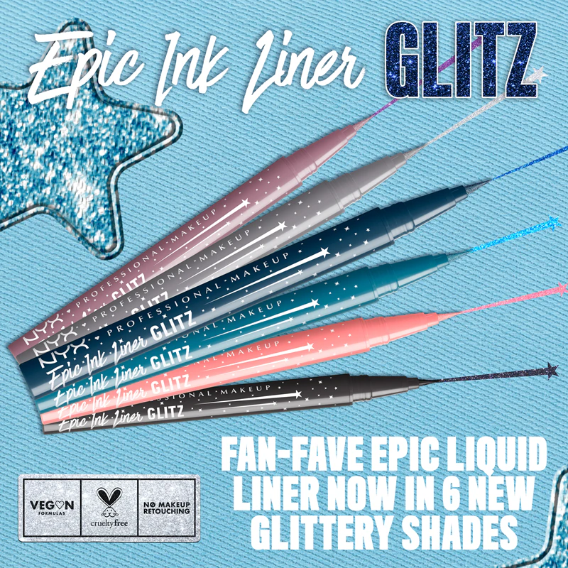NYX Professional Makeup Epic Ink Glitzer Metallic-Augenstift