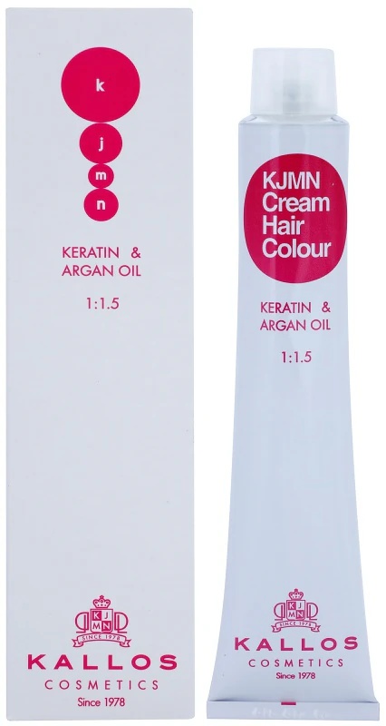 Kallos KJMN Professional Cream Hair Color Keratin & Argan Oil боја за косу са кератином и аргановим уљем