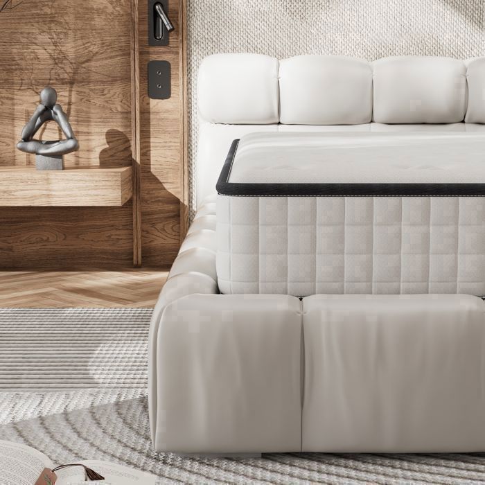 Colchón, edredón y almohada. Colchón de 160x200 cm y 16 cm de grosor, de espuma viscoelástica.