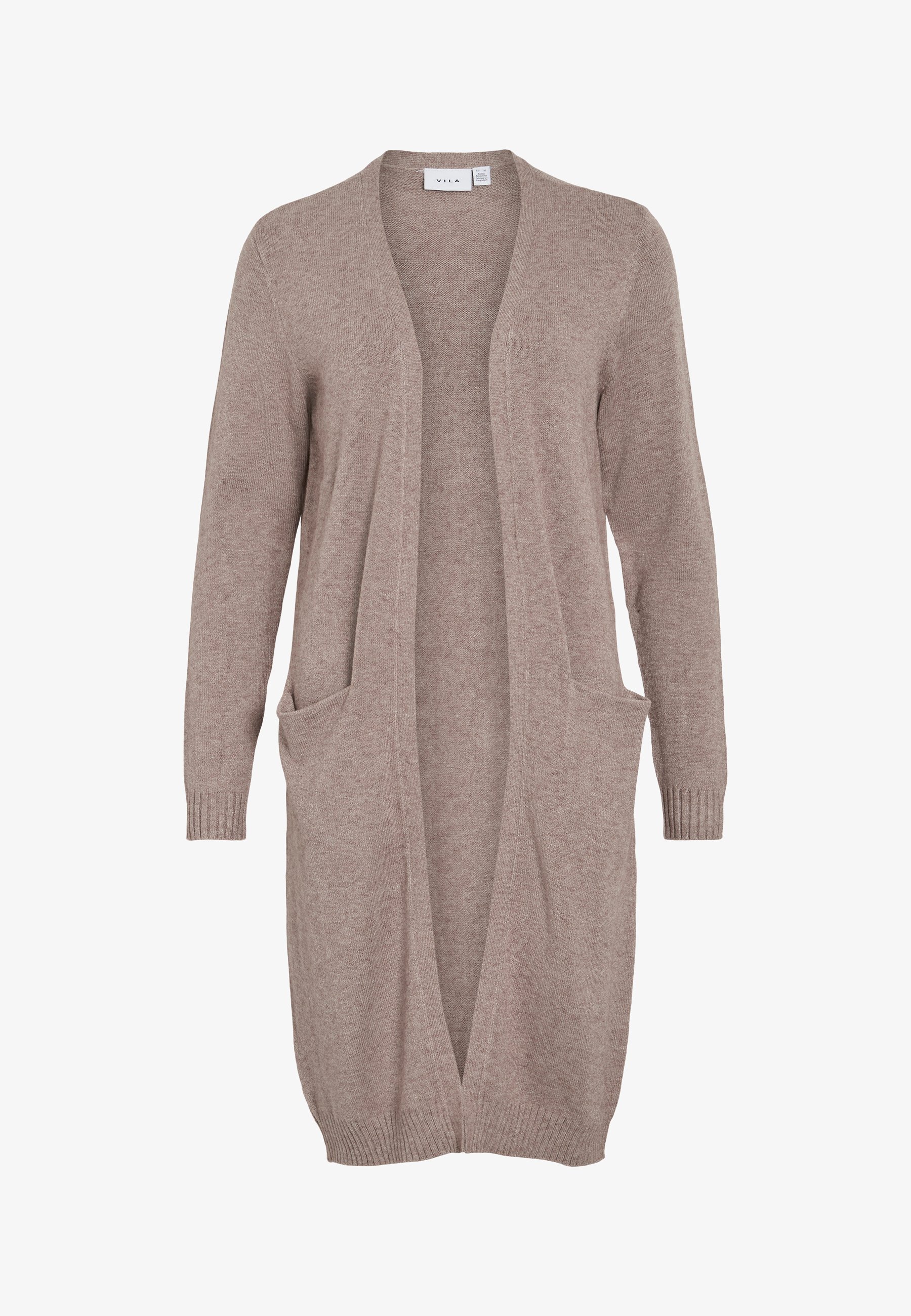 VILA VIRIL LANGE CARDIGAN - Cardigan - bruin