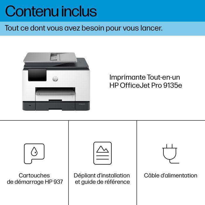 Έγχρωμος εκτυπωτής διπλής όψης HP OfficeJet Pro 9135e All-in-One, 6 μήνες Instant Ink που περιλαμβάνεται με το HP+
