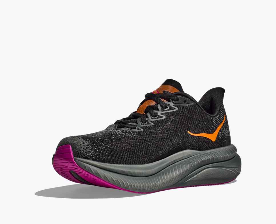 HOKA Mach 6 Preto / Fúcsia