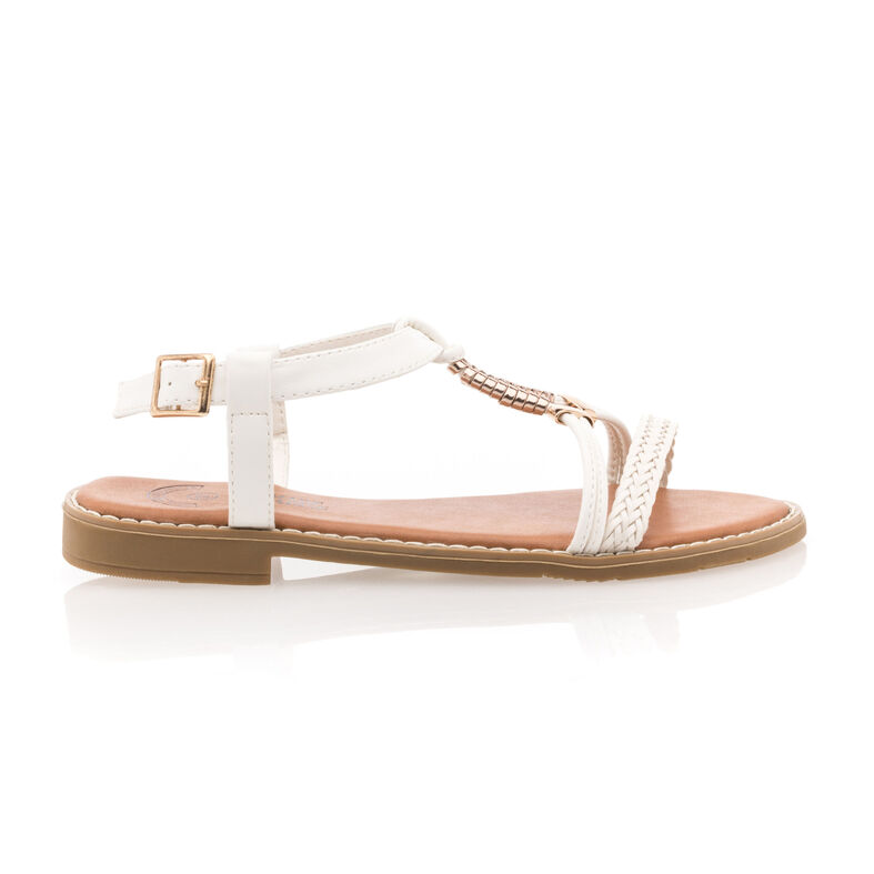 Witte damessandalen / open teenschoenen