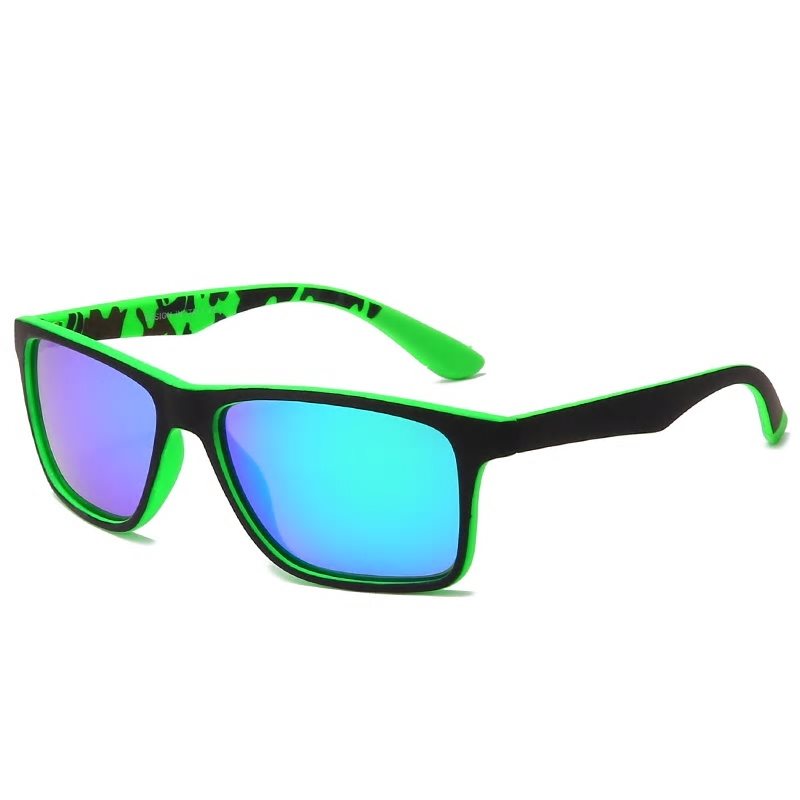 Herren-Sonnenbrille im Vintage-Stil mit quadratischer, polarisierter Optik, UV-Schutz 400