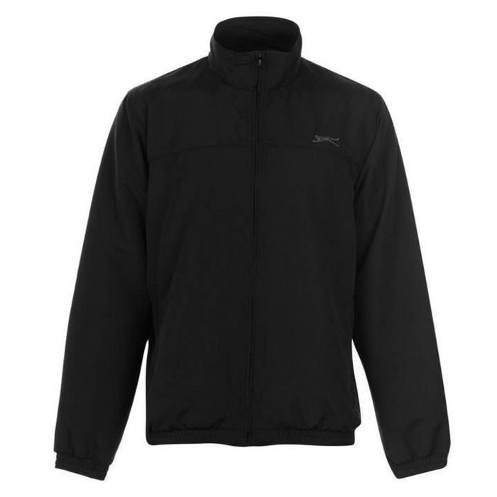 Men's Jogging Suit - Slazenger - Plus Size - Black - Breathable - Long Sleeves