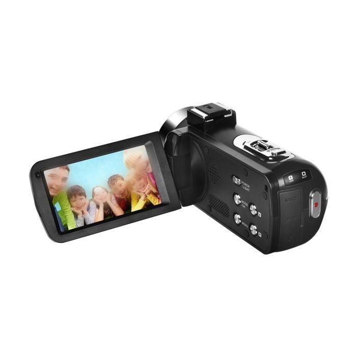 Videocámara digital, 1080p, 5 megapíxeles, pantalla HD de 3 pulgadas, zoom digital 18x, interfaz USB, portátil, negra