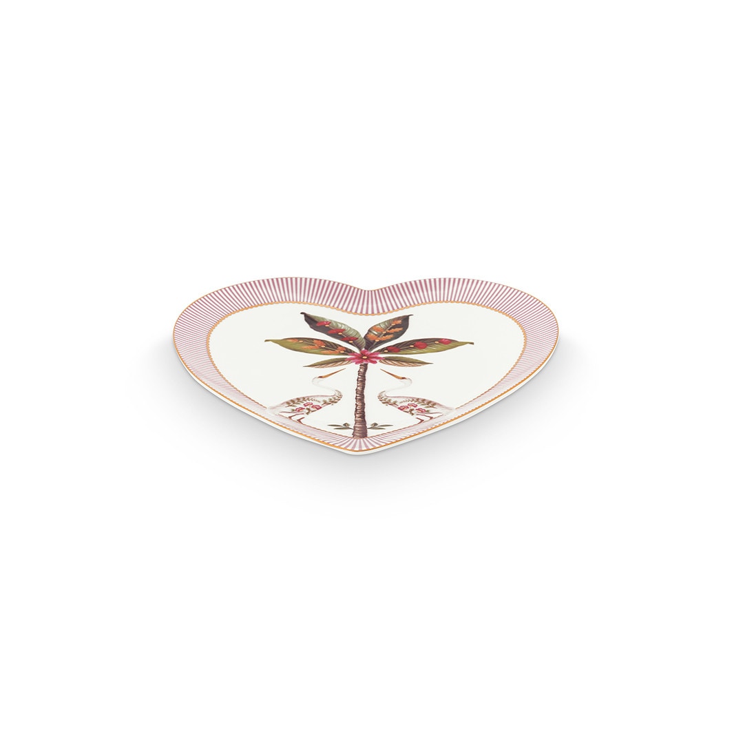 Set di stoviglie PIP Studio, 2 piatti a forma di cuore, rosa - 2 pezzi