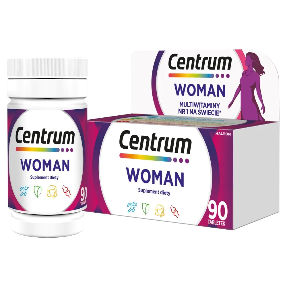 Centrum Woman, Zestaw witamin i minerałów, 90 tabletek