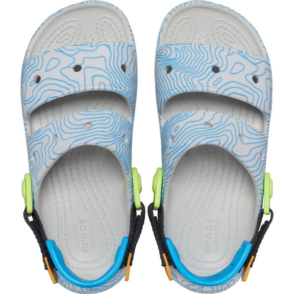  Sandálias Crocs All Terrain com Tira Traseira e Design Topográfico