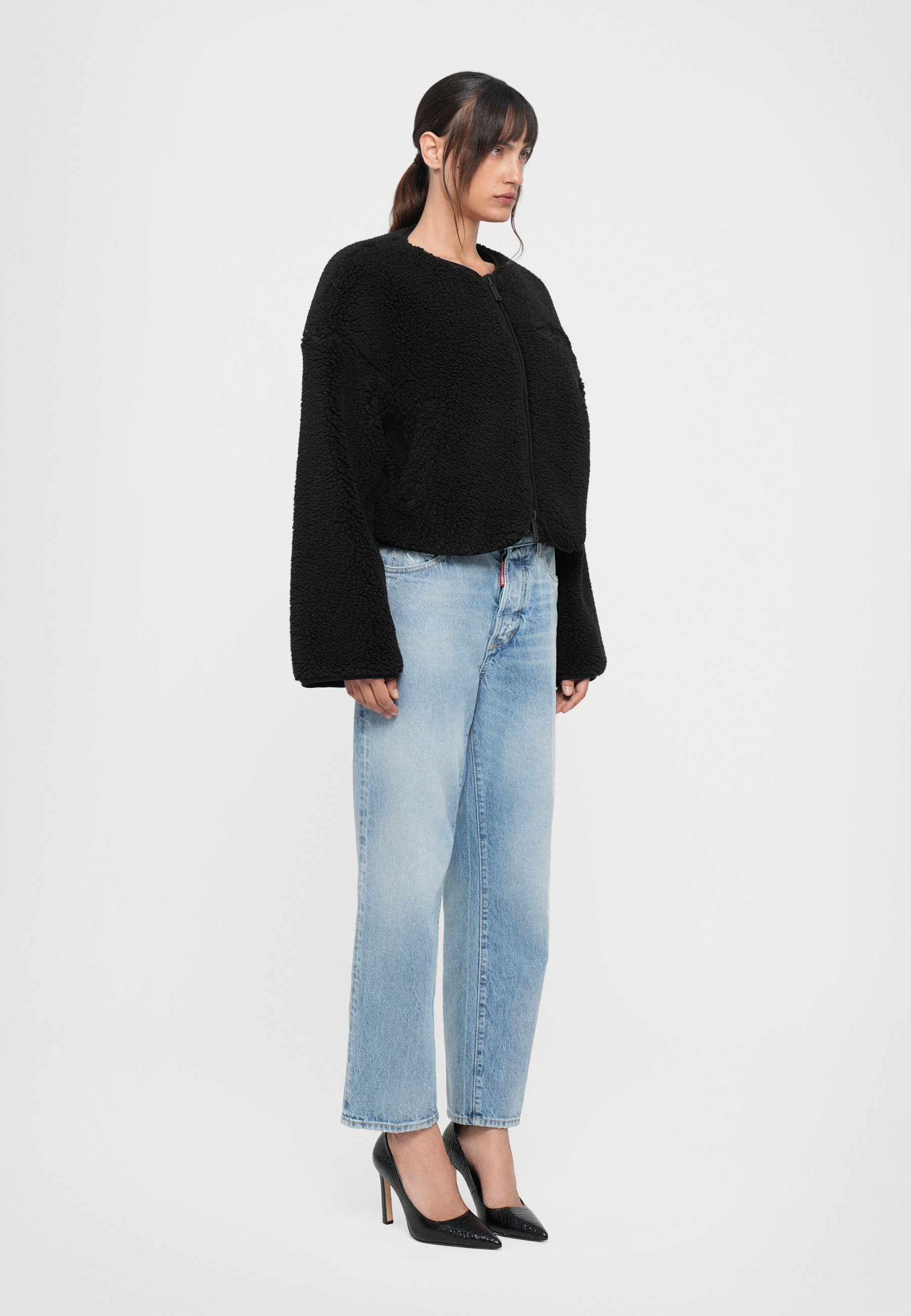 DSQUARED2 ICON LOOSE KABAN - Giacca in pile - nera