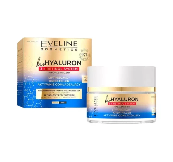 Eveline Cosmetics Biohyaluron 3 x Retinol System 50  liftingujący krem-filler silnie odmładzający 50 ml