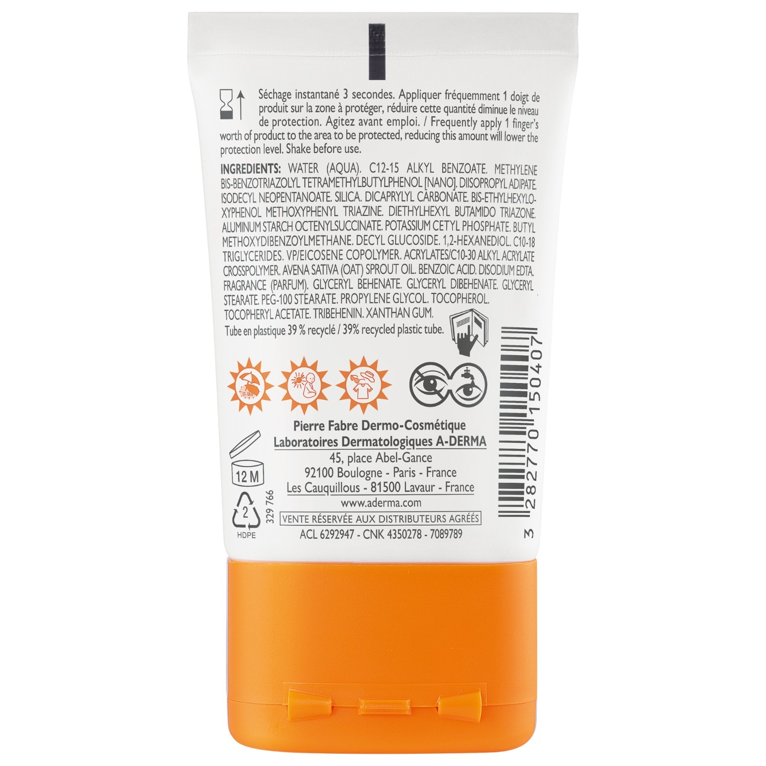 A-DERMA Protect Pocket neredzamais šķidrais saules aizsargkrēms SPF 50+ - 30 ml