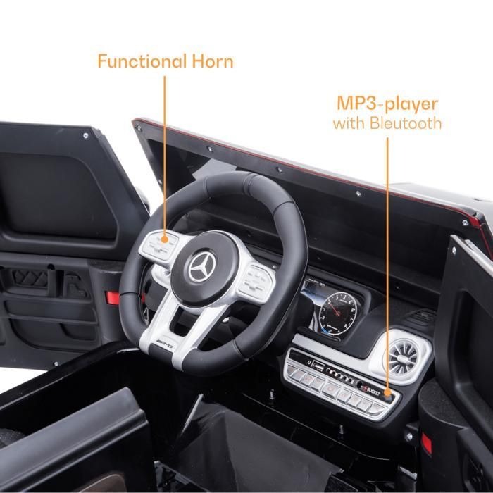 MERCEDES-BENZ G63 AMG Auto elettrica per bambini 12V - Nera - Età 1-5 anni - Prodotto con licenza ufficiale - Pneumatici in EVA - Batteria al litio