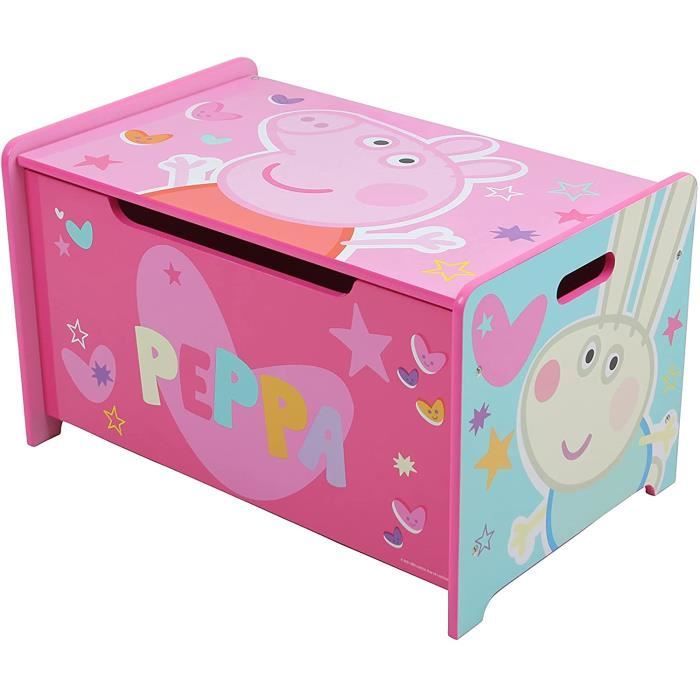 Cassapanca portagiochi in legno / Cassapanca con freno / Panchina di Peppa Pig